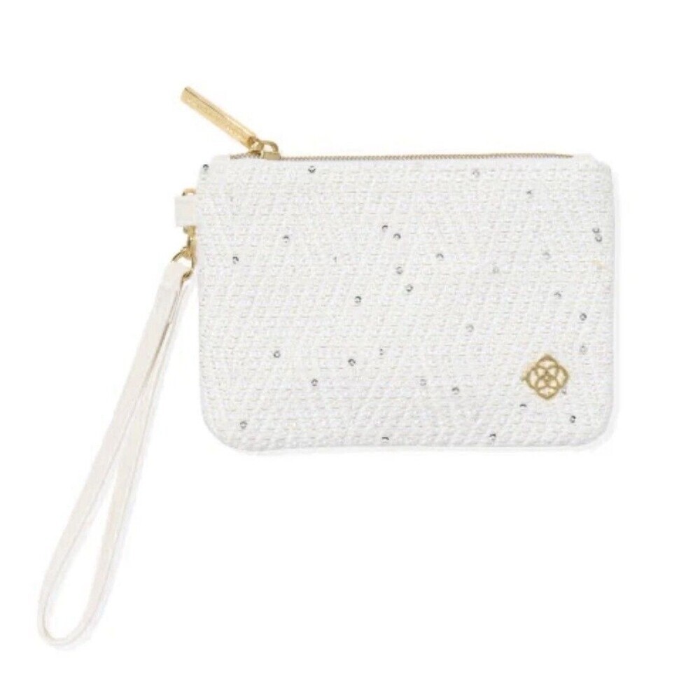 Kendra Scott Tweed Pouch Travel Mini Wristlet NEW
